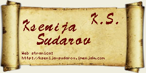 Ksenija Sudarov vizit kartica